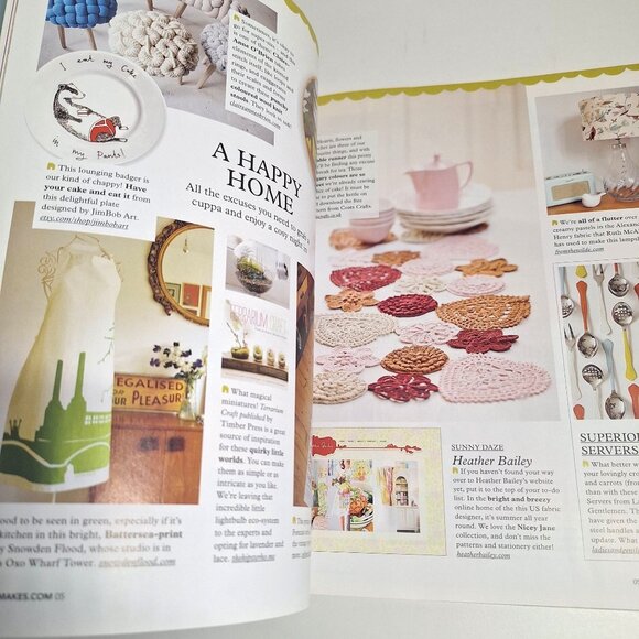 Mollie Makes UK Magazine Issue 5 2011 Crochet Vegetables Linen Kit Retro Craft - Picture 8 of 13